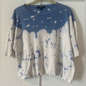 Lulu's Blue and White Tie Dye Tee